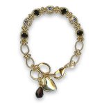 Bracelet by Mariana Woman Luxurious Jet and Clear Swarovski Crystals