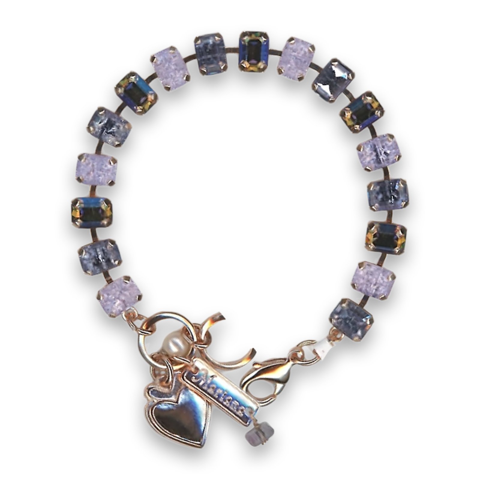 B-4431-1-2011-RG (3) Bracelet by Mariana Woman Alluring Violet and AB Swarovski Crystals - Image 1