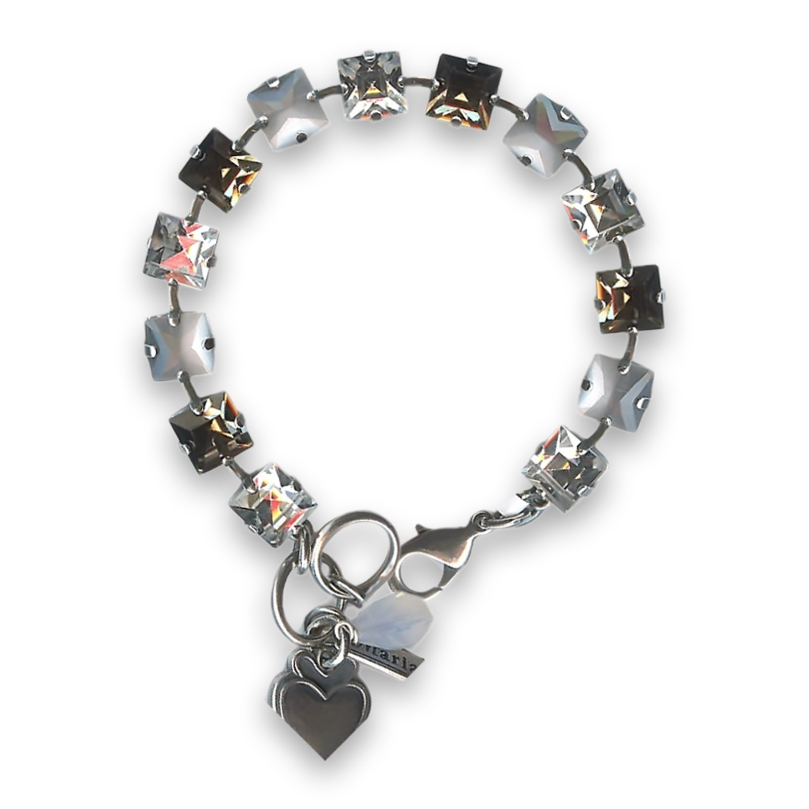 B-4431-1023-SP (1) Bracelet by Mariana Woman Chic Opal and Clear Swarovski Crystals - Image 1
