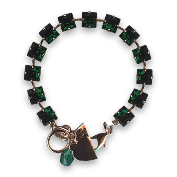 Bracelet by Mariana Woman Elegant Emerald Swarovski Crystals