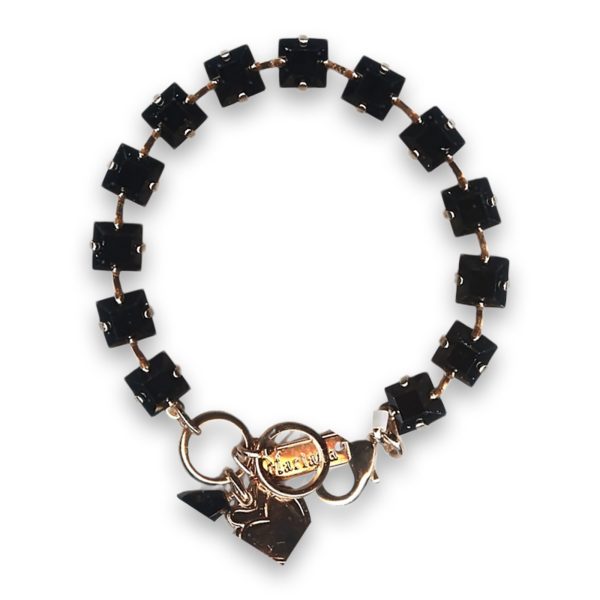 Bracelet by Mariana Woman Exquisite Jet Swarovski Crystals