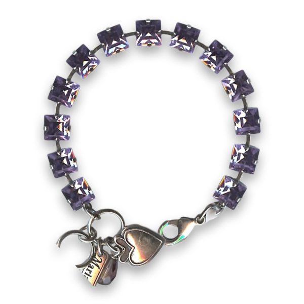 Bracelet by Mariana Woman Precious Violet Swarovski Crystals