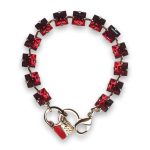 Bracelet by Mariana Woman Stunning Red Fuchsia Swarovski Crystals - Image 2