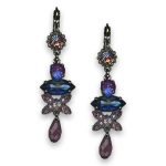 Earrings by Mariana Woman Sophisticated Purple Swarovski Crystals - Image 3