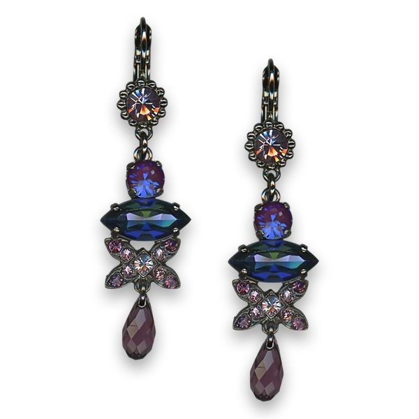 Earrings by Mariana Woman Sophisticated Purple Swarovski Crystals