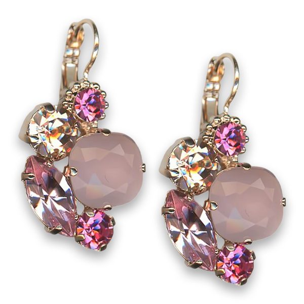 Earrings by Mariana Woman Lovely Rose and Opal Swarovski Crystals