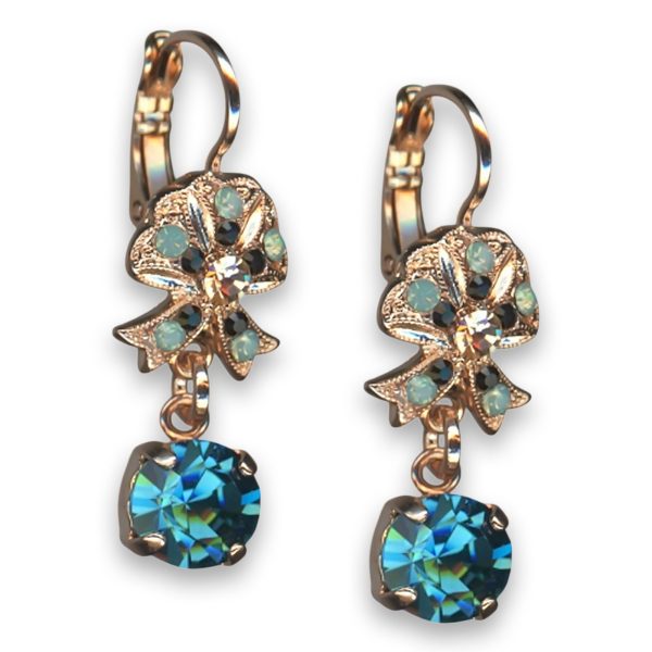 Earrings by Mariana Woman Chic Indicolite and Opal Swarovski Crystals
