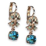Earrings by Mariana Woman Chic Indicolite and Opal Swarovski Crystals - Image 2
