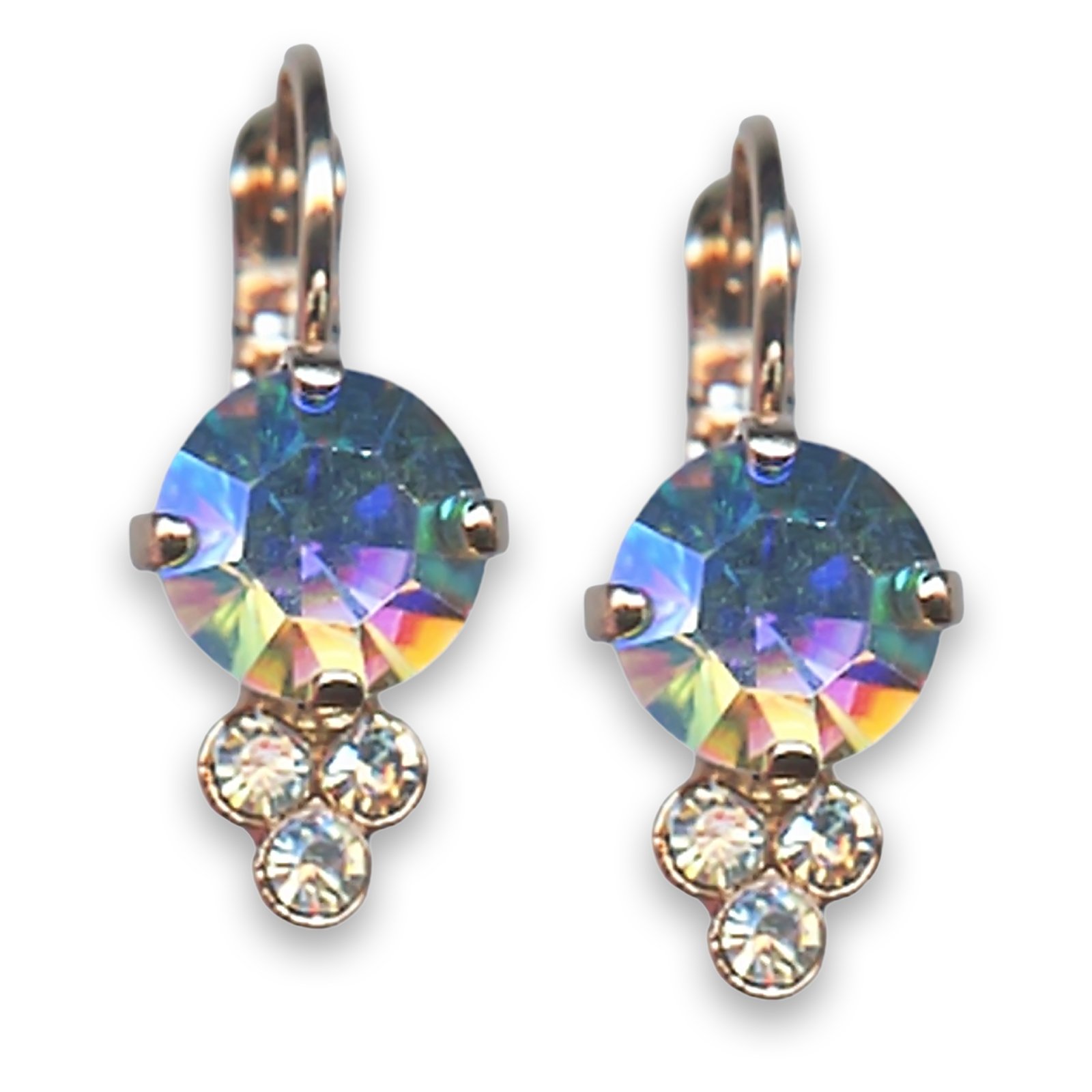 E-1010-141-RG6 (3) Earrings by Mariana Woman Shimmering AB and Moonlight Swarovski Crystals - Image 1