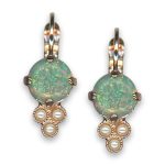 Earrings by Mariana Woman Precious Opal Mineral and Pearl Swarovski Crystals - Image 3