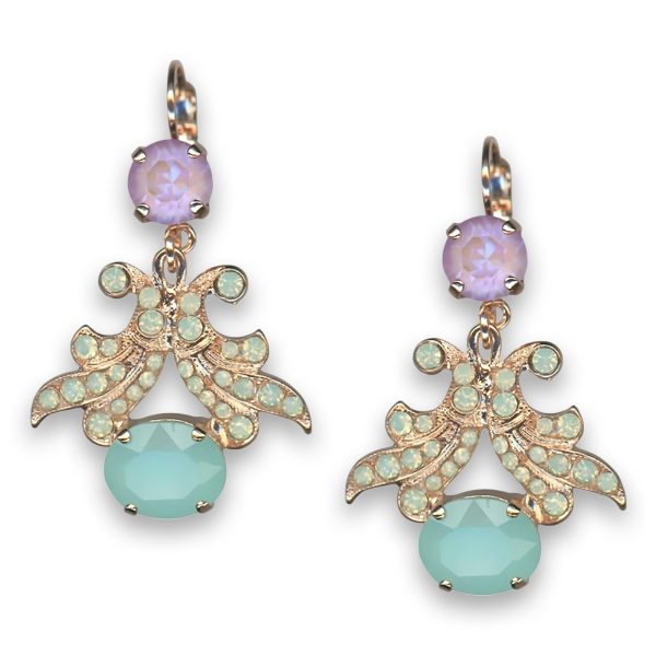 Earrings by Mariana Woman Exquisite Lavender and Opal Swarovski Crystals