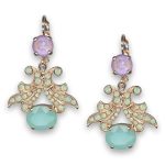 Earrings by Mariana Woman Exquisite Lavender and Opal Swarovski Crystals - Image 2