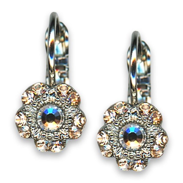 Earrings by Mariana Woman Dainty Golden Shadow Swarovski Crystals