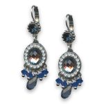 Earrings by Mariana Woman Sophisticated Montana and Opal Swarovski Crystals