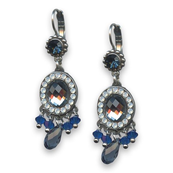 Earrings by Mariana Woman Sophisticated Montana and Opal Swarovski Crystals