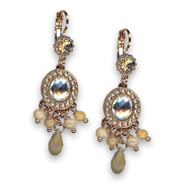 Earrings by Mariana Woman Opulent Golden Shadow Swarovski Crystals