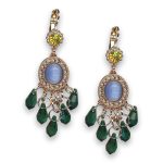 Earrings by Mariana Woman Charming Opal and Emerald Swarovski Crystals - Image 3
