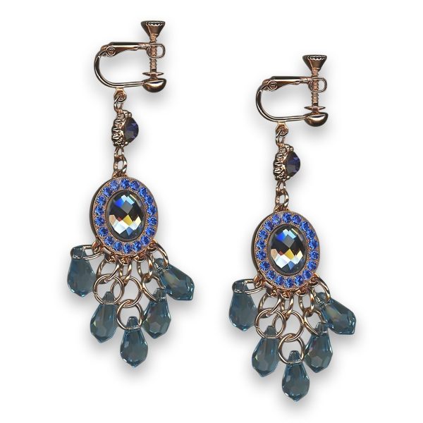 Earrings by Mariana Woman Gorgeous Montana and Sapphire Swarovski Crystals