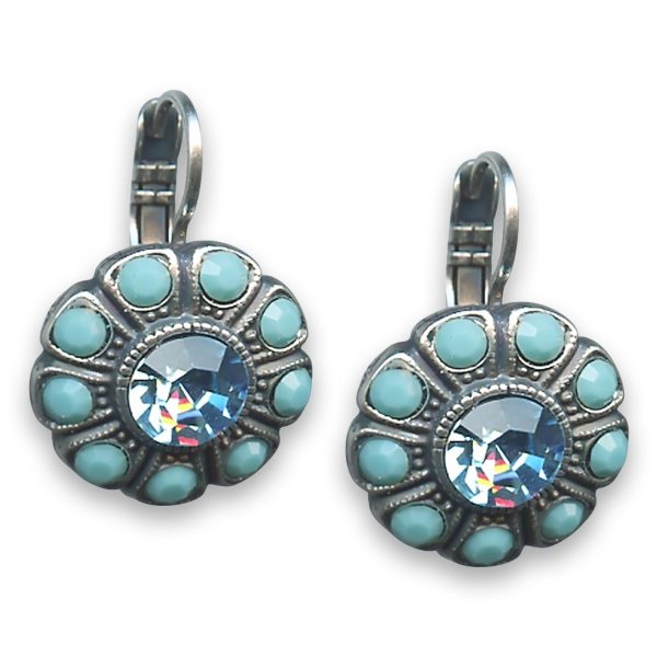 Earrings by Mariana Woman Adorable Turquoise and Aquamarine Swarovski Crystals