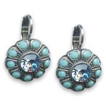 Earrings by Mariana Woman Adorable Turquoise and Aquamarine Swarovski Crystals - Image 2