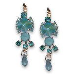 Earrings by Mariana Woman Exquisite Blue Swarovski Crystals - Image 3