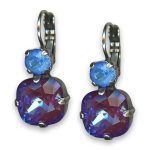 Earrings by Mariana Woman Gorgeous Lavender and Ocean Swarovski Crystals - Image 3
