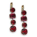 Earrings by Mariana Woman Stunning Garnet and Ruby Swarovski Crystals - Image 3