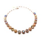 Necklace by Mariana Woman Elegant Golden and Pearl Swarovski Crystals - Image 2