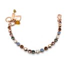 Bracelet by Mariana Woman Gorgeous Pink and Topaz Swarovski Crystals-RG