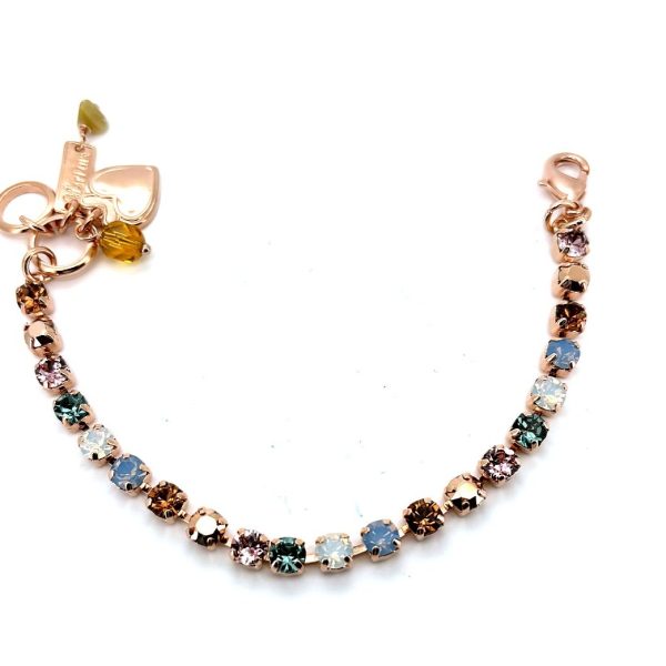 Bracelet by Mariana Woman Gorgeous Pink and Topaz Swarovski Crystals-RG