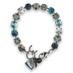 Bracelet by Mariana Woman Adorabale Montana and Aquamarine Swarovski Crystals