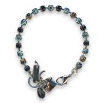 Bracelet by Mariana Woman Charming Montana and Aquamarine Swarovski Crystals - Image 3