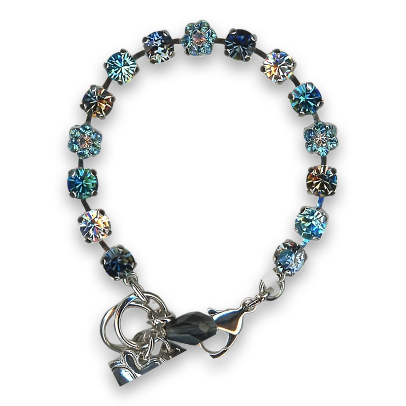 B-4008-2-1114-RO (1) Bracelet by Mariana Woman Fab Montana and Aquamarine Swarovski Crystals - Image 1