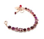 Bracelet by Mariana Woman Floral Red and Fuchsia Swarovski Crystals - Image 3