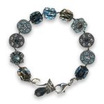 Bracelet by Mariana Woman Opulent Black Diamond and Montana Swarovski Crystals - Image 2