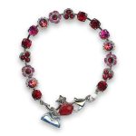 Bracelet by Mariana Woman Charming Red and Fuchsia Swarovski Crystals - Image 2