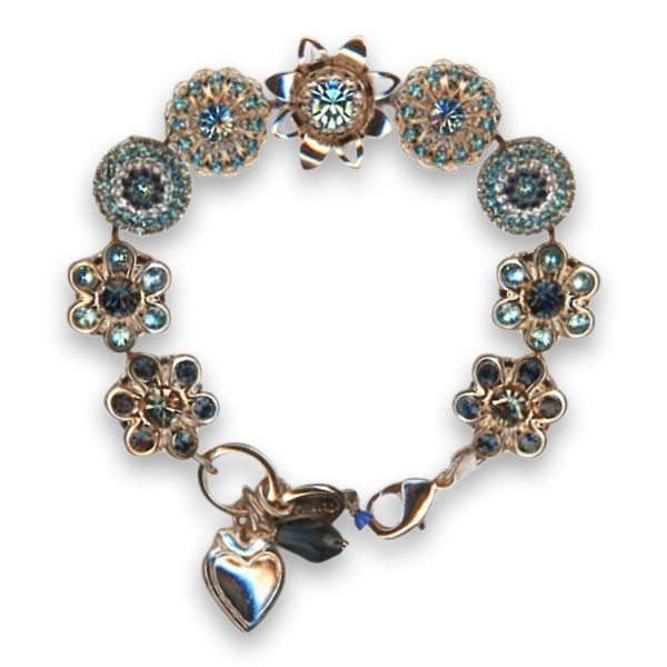 Bracelet by Mariana Woman Sophisticated Aquamarine and Montana Swarovski Crystals