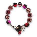 Bracelet by Mariana Woman Luxurious Red and Fuchsia Swarovski Crystals - Image 2