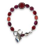 Bracelet by Mariana Woman Sophisticated Red and Fuchsia Swarovski Crystals - Image 3