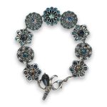 Bracelet by Mariana Woman Elegant Montana and Aquamarine Swarovski Crystals