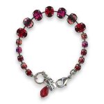 Bracelet by Mariana Woman Gorgeous Red and Fuchsia Swarovski Crystals - Image 3