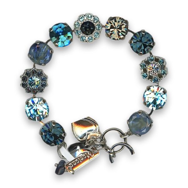 Bracelet by Mariana Woman Timeless Montana and Aquamarine Swarovski Crystals