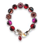 Bracelet by Mariana Woman Exquisite Fuchsia and Red Swarovski Crystals - Image 2