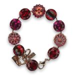 Bracelet by Mariana Woman Luxurious Red and Fuchsia Swarovski Crystals - Image 2