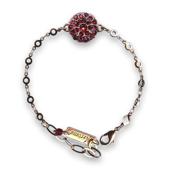 Bracelet by Mariana Woman Opulent Red and Fuchsia Swarovski Crystals