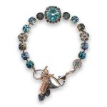 Bracelet by Mariana Woman Finely Detailed Aquamarine and Montana Swarovski Crystals - Image 2