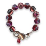 Bracelet by Mariana Woman Faceted Red and Fuchsia Swarovski Crystals - Image 3