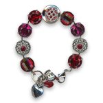 Bracelet by Mariana Woman Sophisticated Fuchsia and Red Swarovski Crystals - Image 3
