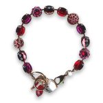 Bracelet by Mariana Woman Adorable Fuchsia and Red Swarovski Crystals - Image 2