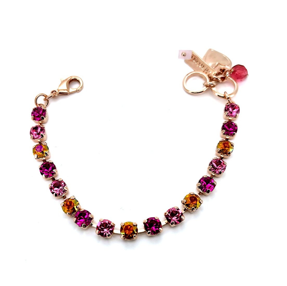 B-4430-4001-RG (3) Bracelet by Mariana Woman Lovely Rose and Astral Pink Swarovski Crystals - Image 1